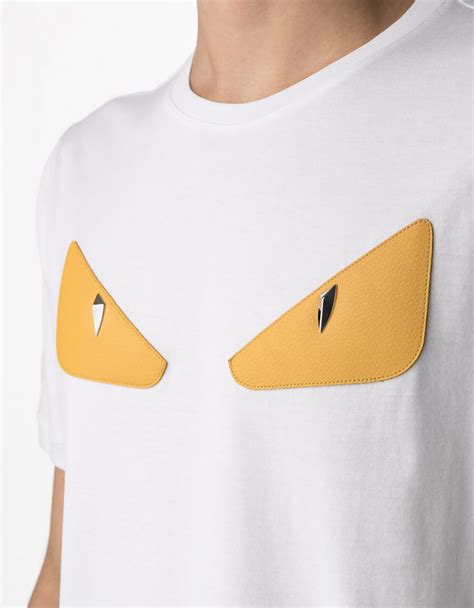 mens fendi t shirt yellow eyes|fendi superboy t shirt.